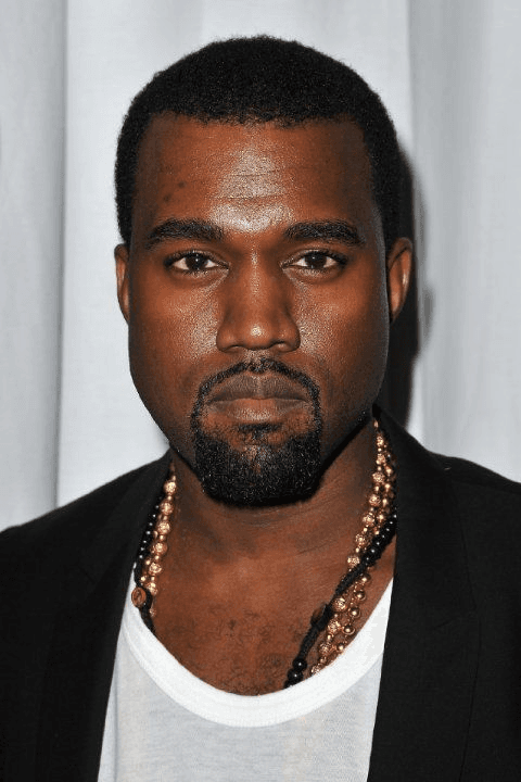 Retrato do artista Kanye West.
